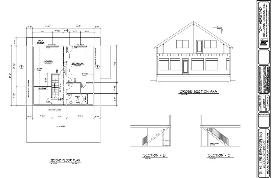 Custom Home Builder in Grapeview Second Floor Plan