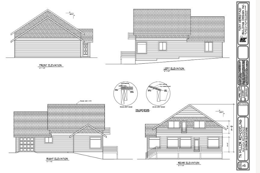 Custom Home Builder in Grapeview Elevation Plan