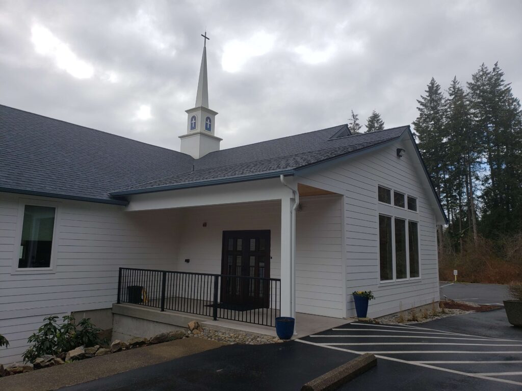 Commercial Renovation of Church in Allyn front entrance
