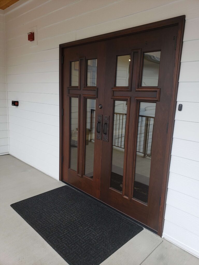 New Entry Door for Church in Allyn after Commercial Renovation