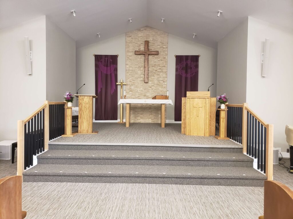 New pulpit for Church in Allyn after Commercial Renovation