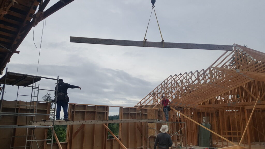 More Framing of Church in Allyn during Commercial Renovation