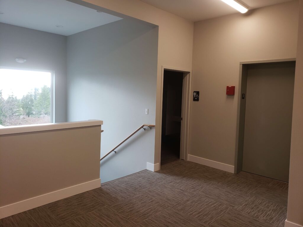 New stairwell to main level at Church in Allyn