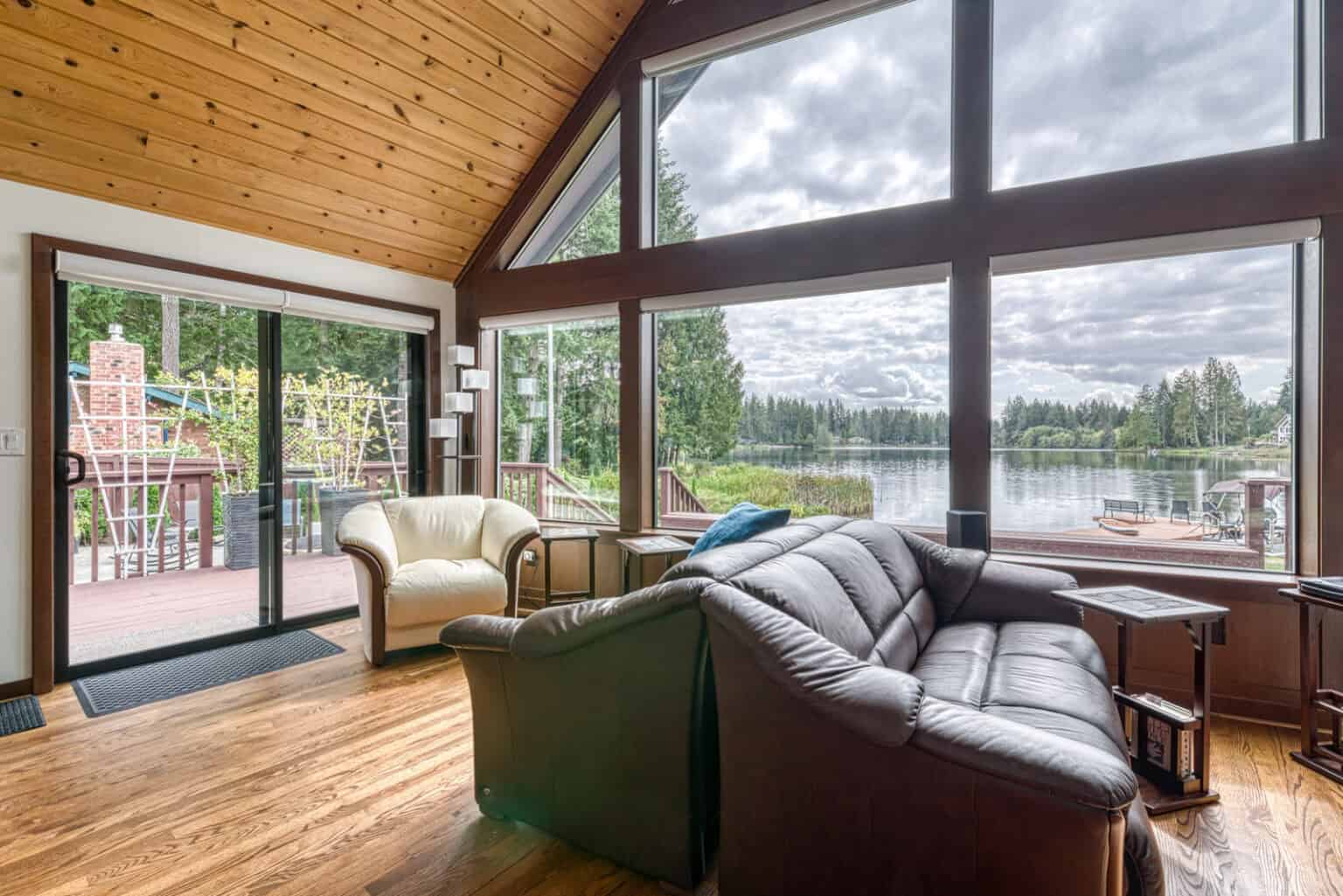 home renovation facing lake