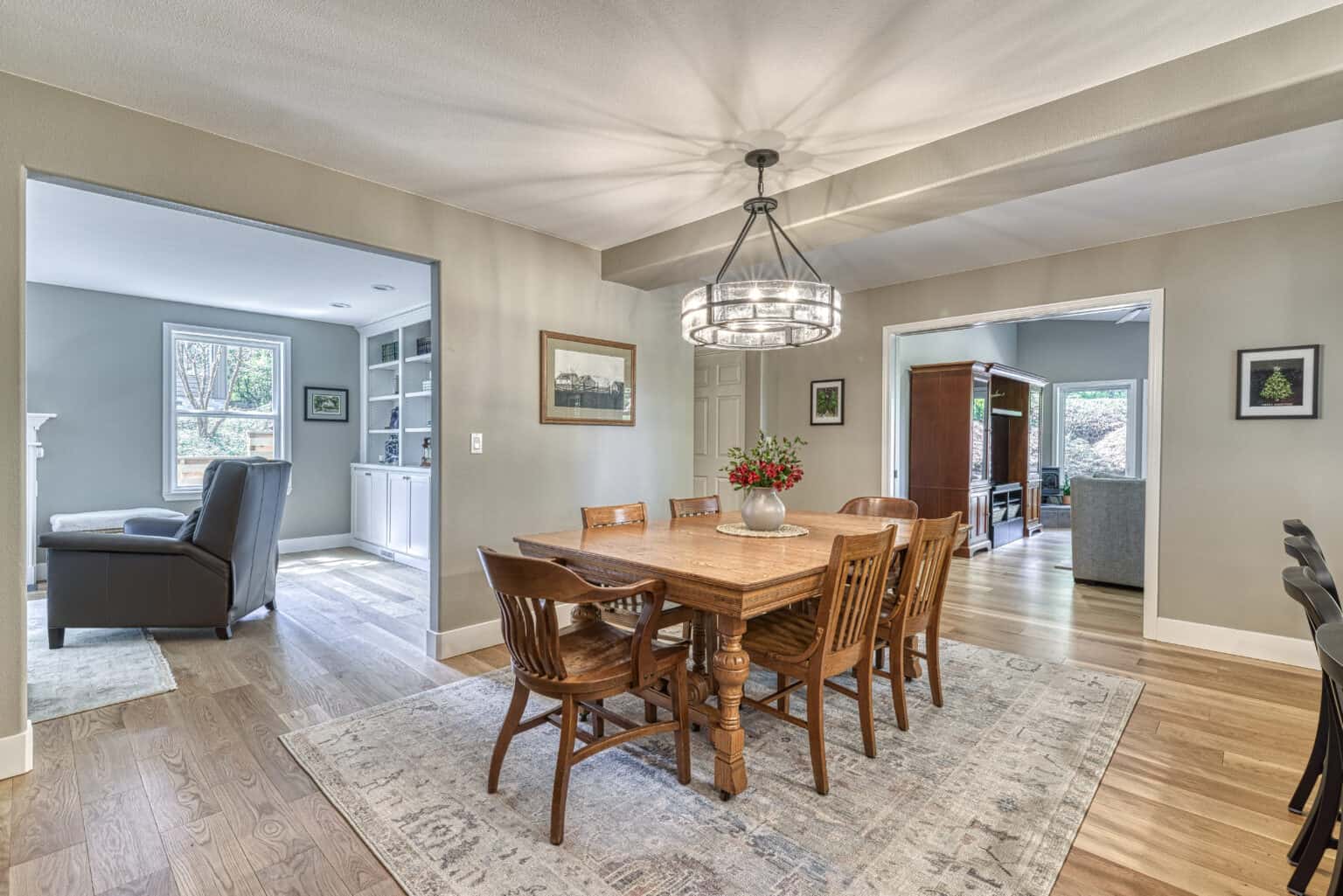 home renovation with dining adjoining living areas