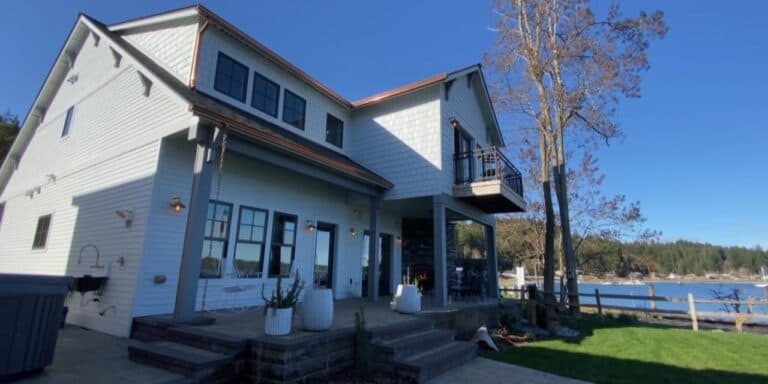belfair custom home builder exterior waterview