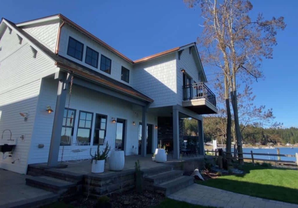 belfair custom home builder exterior waterview