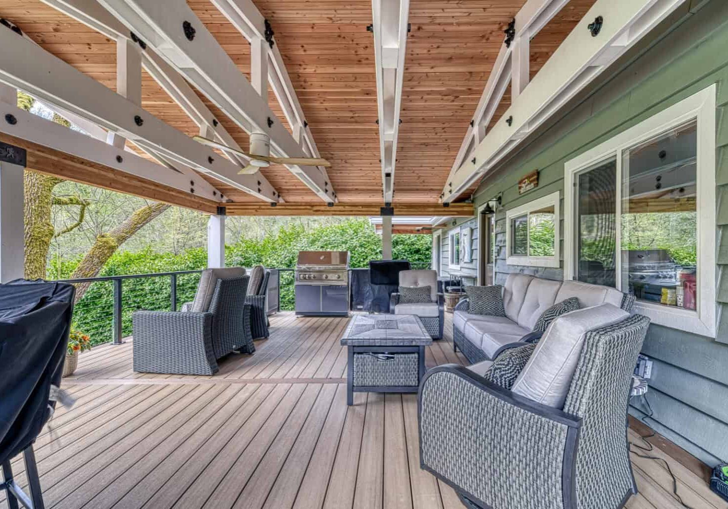 gig harbor home builder with addition for new covered deck